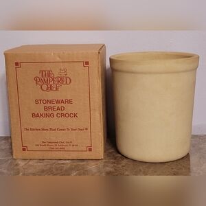 Vtg "The Pampered Chef Stoneware Bread Baking Crock (1994) NEW w/Box!!!